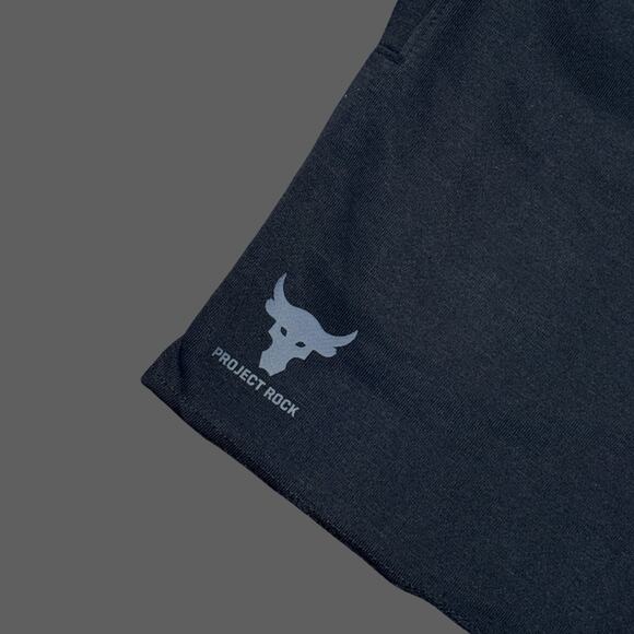 Under Armour Project Rock Terry Men’s 5" Black Shorts Size M NWT - Picture 2 of 10